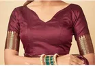 Silk Woven Design Saree for Women, Maroon 