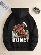 Money Backprinted Fleece Hoodie for Men 