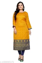 Banarasi Silk Printed Kurti for Women 