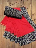 Chanderi Cotton Self Design Saree for Women 