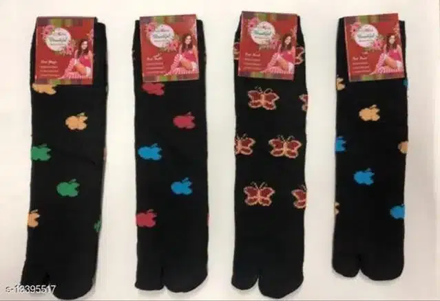 Woolen Socks for Women (Multicolor, Pack of 4)