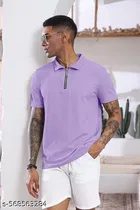 Cotton Blend T-shirt for Men, Purple 