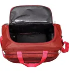 Polyster 60 L Trolley Duffel Bag - Red Color,Roller Wheels Lightweight Criss-Cross Designed  Travel Duffel Bag - Good Capacity