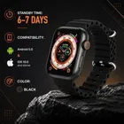 TecSox Ultra Smart Watch – 2.19” Hd Display, 100+ Sports Modes & Bluetooth Calling With Metal Shield Black