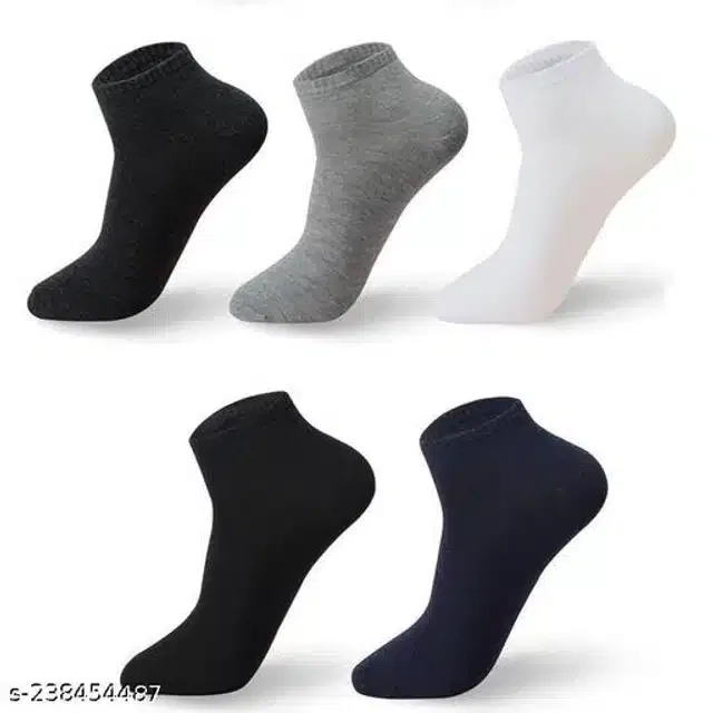 Cotton Socks for Men (Multicolor, Set of 5)