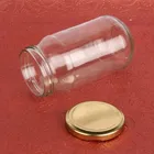 Afast Air Tight Kitchen Storage 1100 Ml long Glass Jar with Gold lid -Pack of 2