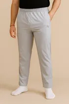 Regular Fit Trackpants for Men (Grey, XL)