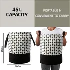 Canvas Laundry Basket,Purple & Black,  