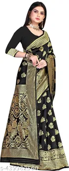 Art Silk Zari Woven Saree for Women 