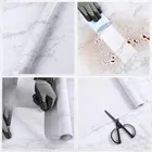 Decor PVC Vinyl Wallpaper for Home White Marble 45x250cm