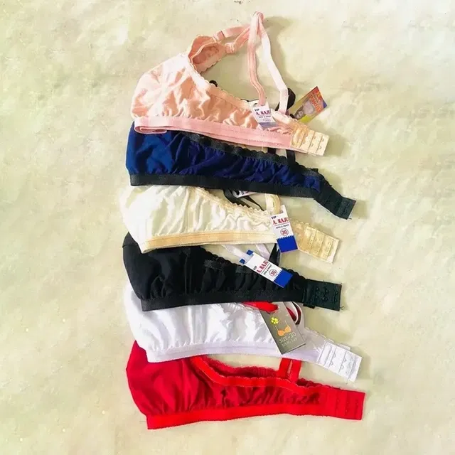Hosiery Solid Non-Padded Bras for Women, Pack of 4 (Multicolor, 28 B)