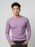 Polyester Textured Round Neck T-shirt for Men, Multicolour, Pack of 2 