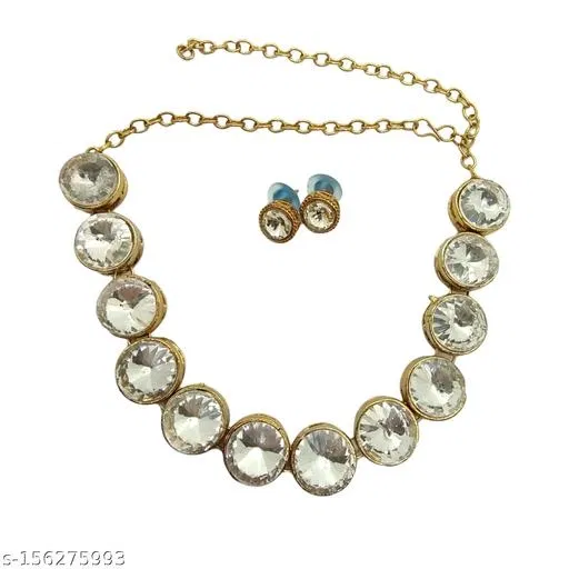 Beautiful Kundan Necklace for Women & Girls, White