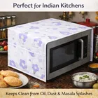 Floral Bear Dust-Proof Microwave Oven Cover for Kitchen Decor Durable Modern Design
