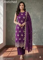 Embroidered Floral Patiala Suits for Women 