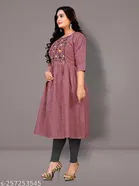 Floral Embroidered Maternity Kurti Set 