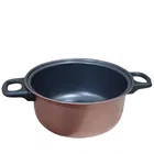 Aluminium Non-Stick Deep Frying Pan, Brown, 20 cm, 2000 ml