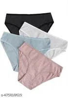 Cotton Briefs for Women, Multicolour, Pack of 4 
