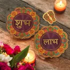 Mata Charn and Shubh-Labh Combo Set for Diwali Poojan Home Decor 