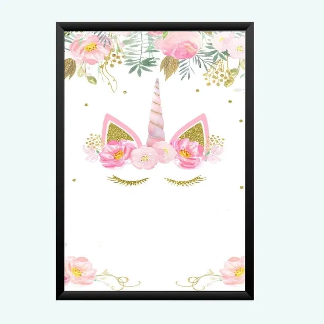 Polyester Unicorn Wall Photo Frame (Multicolor, 5x7 inches)