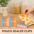 Ritu Pouch Sealer Clip 18 Pc Set - 6 Big, 6 Medium & 6 Small Clips, Keeps Food Fresh 