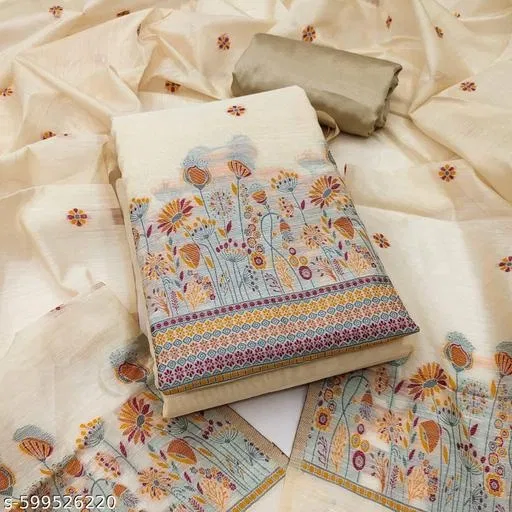 Modal Blend Punjabi/All Over Suits for Women (Yellow, 6.45 meter (XL)
