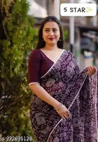 Georgette Abstract Saree for Women 