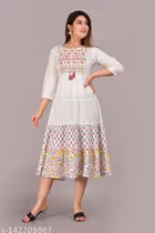 Rayon Printed Kurti for Women 