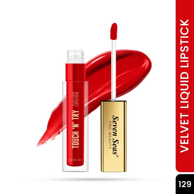 Seven Seas Liquid Lipstick for Women, Orange Shade (4ml)