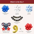 Super Man Theme 1st Birthday Balloon Decoration Kit For Kids, Multicolor, Pack Of 48