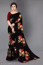 Georgette Floral Saree for Women 