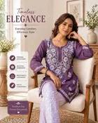 Chikankari Embroidered Short Kurti for Women 