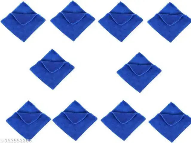 Microfiber Bath Towel (Blue, 40x40 cm) (Pack of 10)