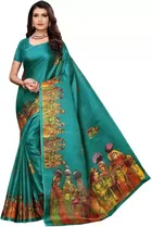 Khadi Silk Printed Saree for Women 