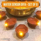 Water Sensored LED Diyas (Brown, Pack of 8)
