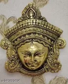 Metal Durga Mata Face Wall Hanging