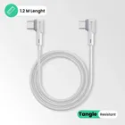 पोर्ट्रॉनिक्स कनेक्ट एल सी टू सी केबल नायलॉन ब्रेडेड 1.2m 60w