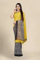 Georgette Printed Saree for Women 