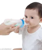 Plastic Feeder Bottle for Baby (Blue, 90 ml)