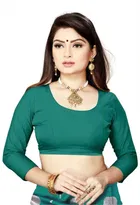 Litchi Silk Zari Woven Saree for Women, Teal 