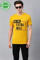 100% Cotton Round Neck Printed T-Shirt for Men 