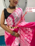 Chinon Prizma Printed Ready To Wear One Minute Saree for Women 