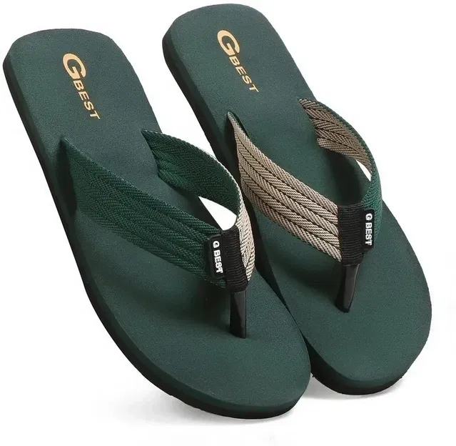 Extra Comfort Slippers for Men (Green, 6)