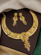 Alloy Necklace with Earrings for Women 