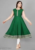 Anarkali Rayon Solid Kurti for Women 