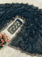 Chiffon Woven Design Saree for Women 