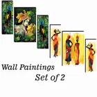MDF 2 Pcs Designer Wall Painting for Home & Office 