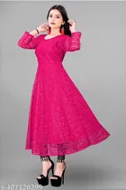 Net Gowns for Women,  Pink  