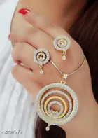 Alloy Necklace with Earrings for Women 