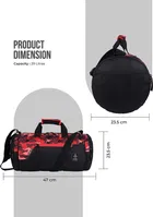 Gear Cross Training, 29L Regular Hand Duffel Bag for Men & Women, Black Orange